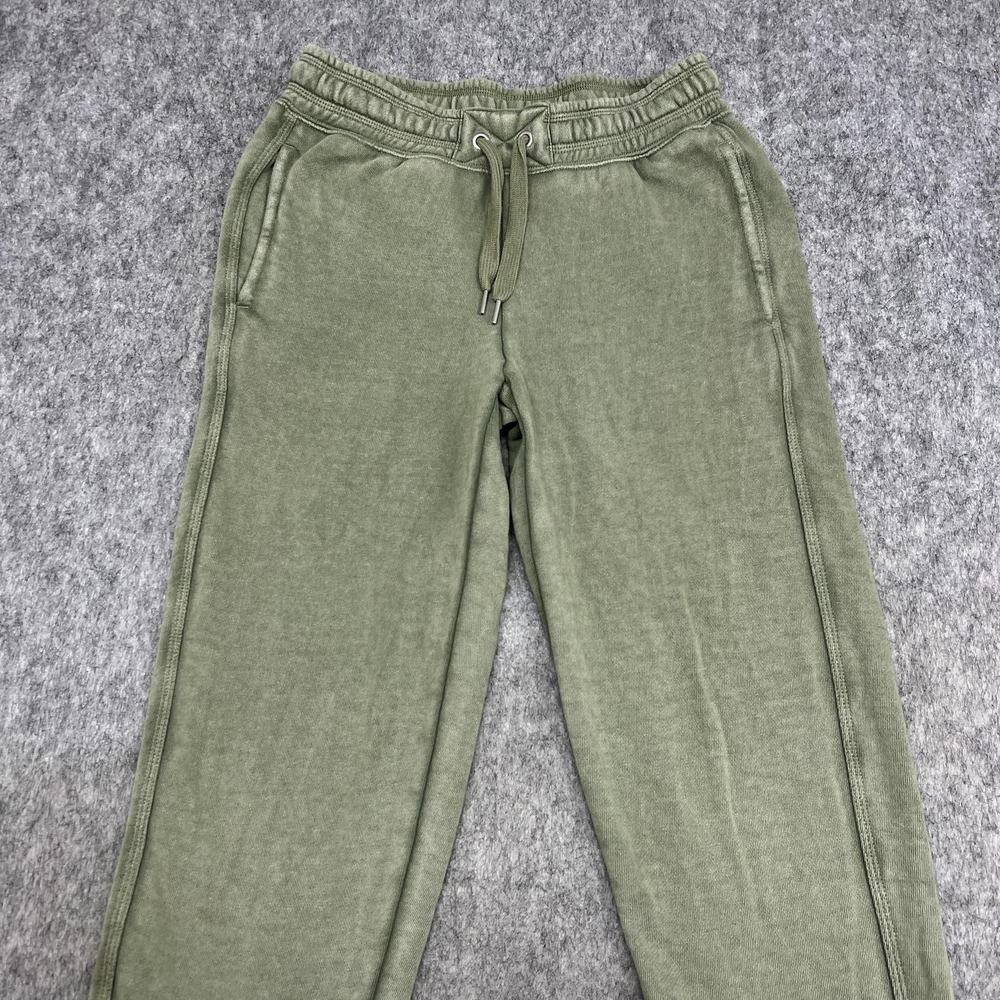 Aerie Pants Womens XS Green Jogger French Terry Elastic Lounge Sweatpants Ribbed - Picture 7 of 16